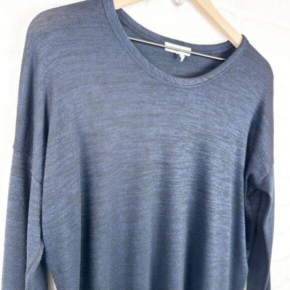 Rag & Bone Jean Hudson Long Sleeve Tee Heathered Navy Black Knit Small - Picture 4 of 9